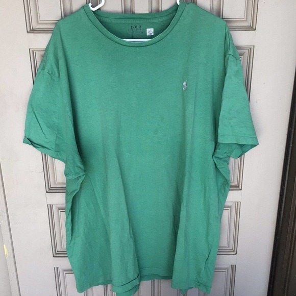 Polo Ralph Lauren Men's Classic T Shirt 2XL Medium Green Round Neck Used - Picture 1 of 9